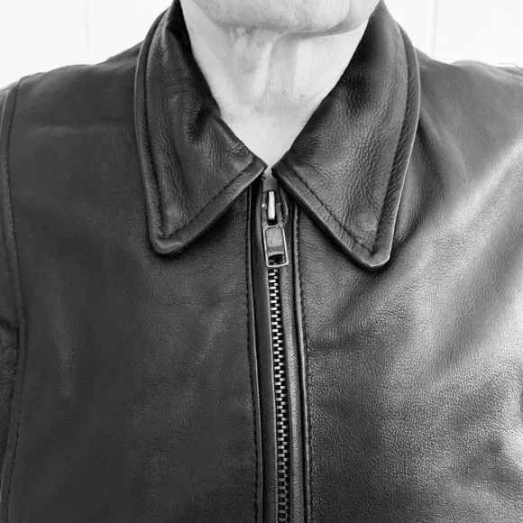 LEATHER MOTORCYCLE JACKET, HEAVY, UNISEX